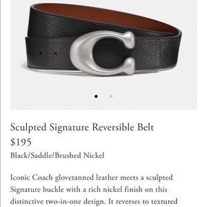 Authentic Men’s Coach Reversible Belt Size 40